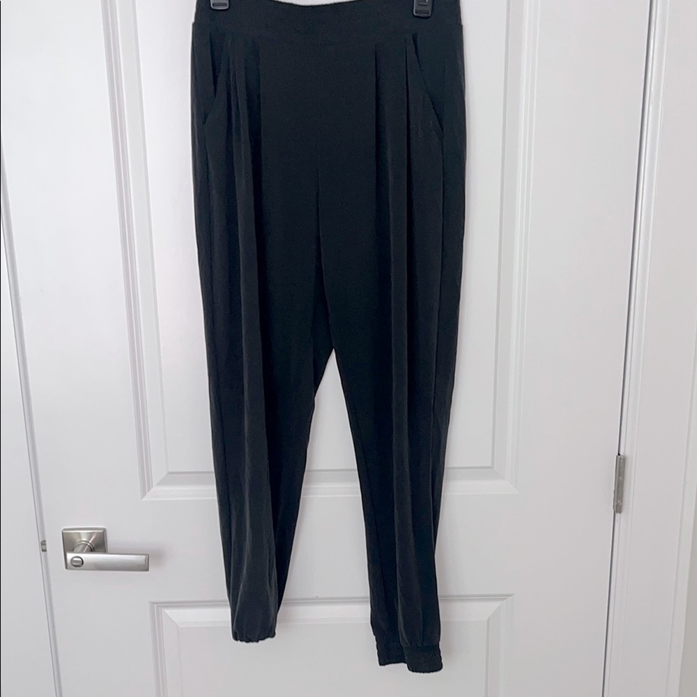 High Waisted Silky Sueded Jersey Joggers